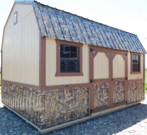 Discounted $1,700 12X16 Big Barn Shed PH#84 side entrance with two lofts